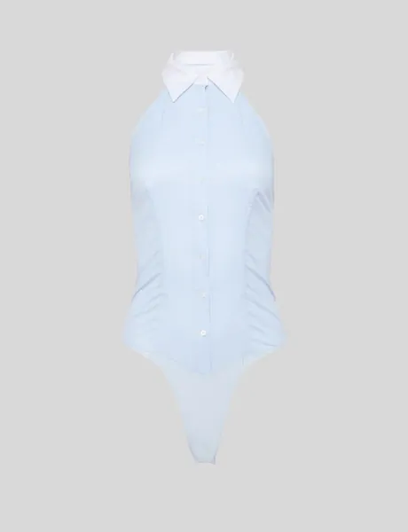 Oxford Halter Bodysuit